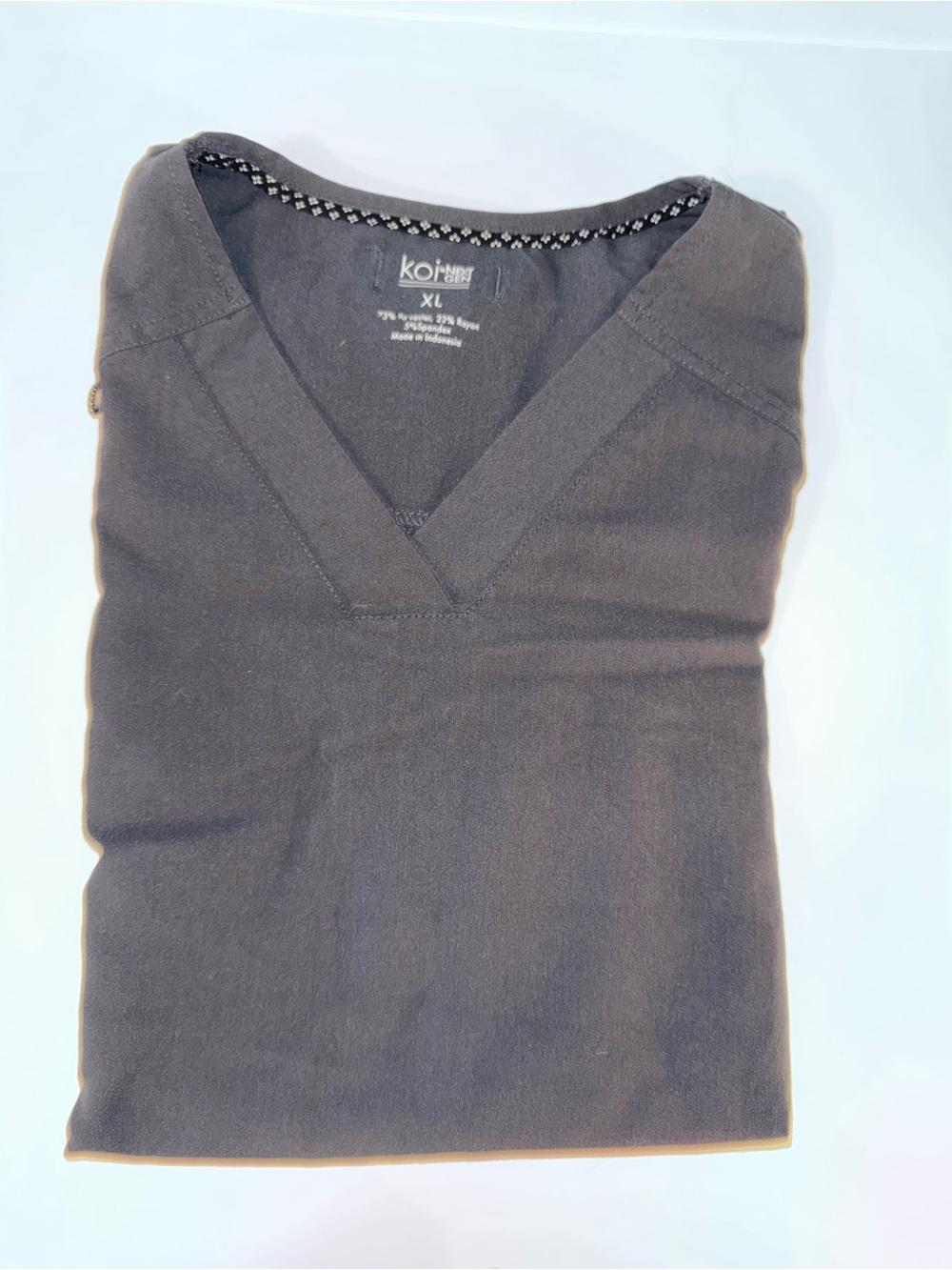 koi Black V-Neck Scrub set